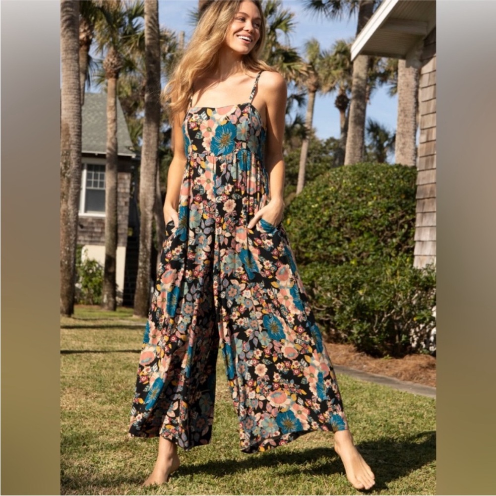 Floral Jumpsuit with Pockets